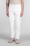Zegna White Rinse-washed Stretch Cotton Roccia Jeans In White