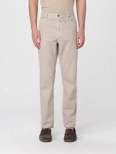 Zegna Jeans Men Beige In Neutral