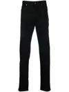 Zegna Logo-patch Slim-cut Trousers In Multicolor