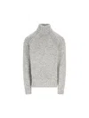 Zegna High-neck Raglan-sleeve Sweater In Gray