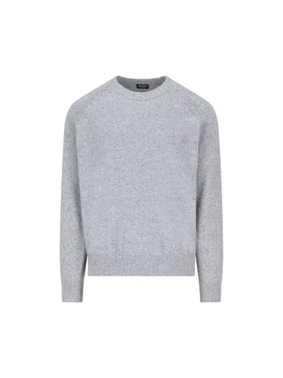 Zegna Crew-neck Sweater In Gray