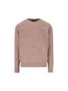 Zegna Ribbed Crew-neck Sweater In Pink
