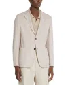 Zegna Fairway Crossover Linen Blend Sport Coat In Light Beige