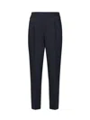 Zegna Jogger Trousers In Wool Blend In Blue