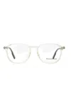 Zegna Keyhole Bridge Square-frame Glasses In Neutral