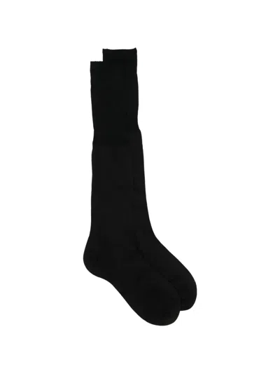 Zegna Knee Socks In Black