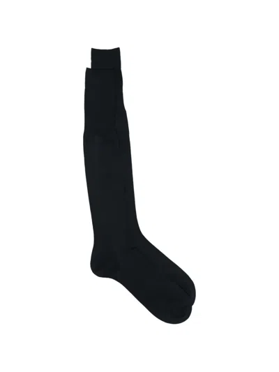 Zegna Knee Socks In Blue