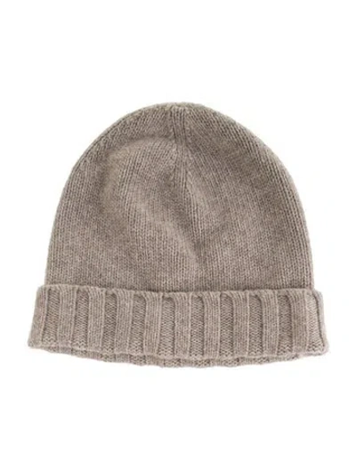 Pre-owned Zegna Knitted Hat In Neutrals