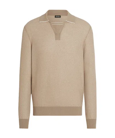 ZEGNA KNITTED POLO SHIRT