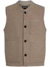 Zegna Wool And Cashmere Blend Vest In Neutrals