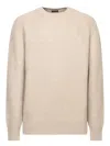 Zegna Oasi Cashmere Crewneck Jumper In Neutral