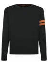 Zegna Crewneck Sweater With Ribbed Cuffs And Hem In Black