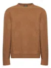 Zegna Wool And Cashmere Sweater In Brown