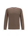 Zegna Cashmere Crew Neck Sweater In Brown