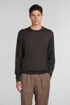 ZEGNA KNITWEAR IN BROWN WOOL