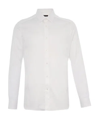 ZEGNA LAPEL BUTTON SHIRT