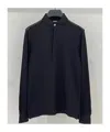 Zegna Lapel Long-sleeved Polo Shirt In Black