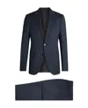 Zegna Lapel Long-sleeved Suit In Black