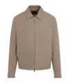 Zegna Tailored Polyester Jacket With Adjustable Cuffs In Brown