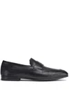 Zegna L'asola Leather Loafers In Black
