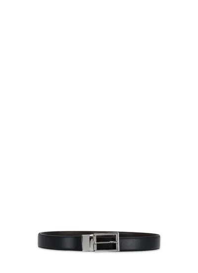 Zegna Leather Belt In Black
