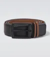 Zegna Leather Belt In Brown