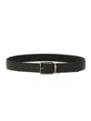 Zegna Leather Belt With Adjustable Length And Metal Buckle In Brown