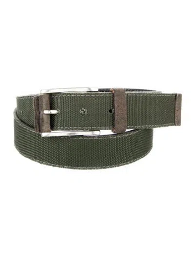 Pre-owned Zegna Leather Belt In Green