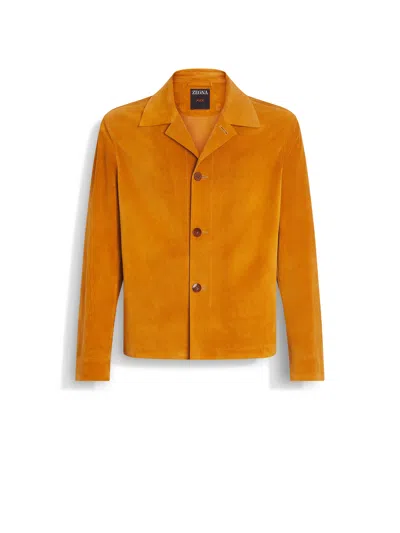 ZEGNA LEATHER BLOUSON