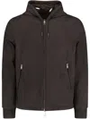 Zegna Drawstring Hooded Jacket In Braun