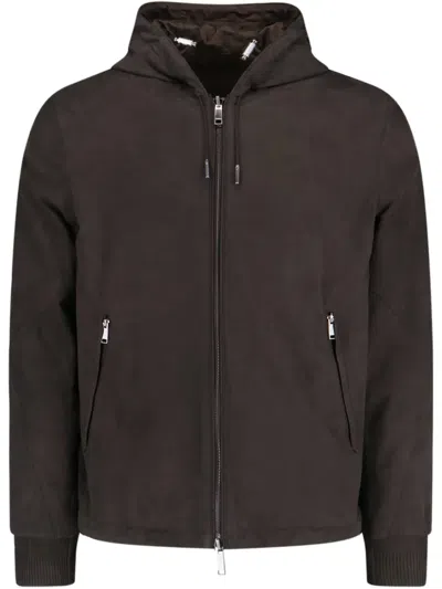 ZEGNA LEATHER BOMBER JACKET