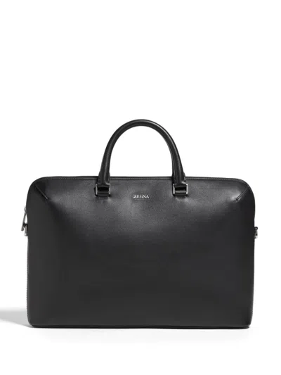 ZEGNA LEATHER BRIEFCASE