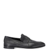 ZEGNA LEATHER-CASHMERE L'ASOLA LOAFERS