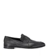 Zegna Leather-cashmere L'asola Secondskin Loafers In Black