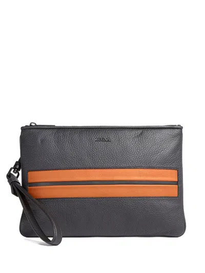 Zegna Leather Clutch Bag