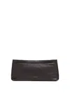Zegna Leather Clutch Bag In Brown