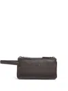 Zegna Secondskin Clutch Bag In Brown