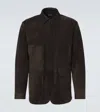 Zegna Leather Field Jacket In Braun