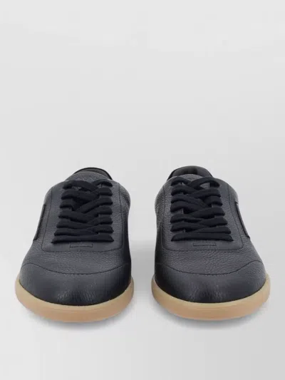 Zegna Leather Lace-up Shoes In Black
