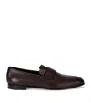 Zegna Men's Lasola Leather Penny Loafers In Black