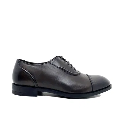 Zegna Leather Oxfords In Black