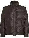 Zegna Nappa Leather Blouson In Brown