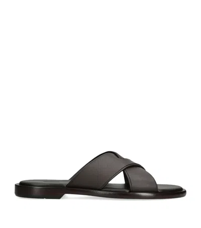 ZEGNA LEATHER SANDALS