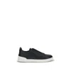 Zegna Leather Sneakers In Black