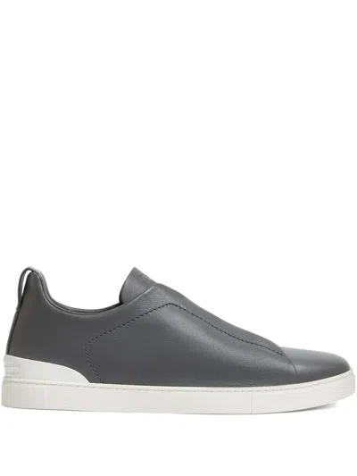 ZEGNA LEATHER SNEAKERS