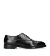 Zegna Leather Torino Oxford Shoes In Black