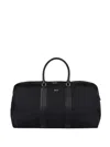 Zegna Leather-trimmed Nylon Holdall In Black
