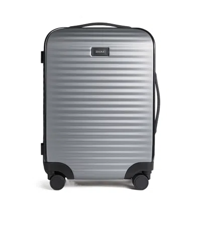 Zegna Leggerissimo Trolley Suitcase In Gray