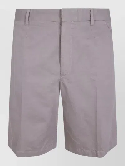 Zegna Leisurewear Shorts Belt Loops Side Pockets In Neutral