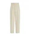 Zegna Light Beige Linen And Silk Blend Pants